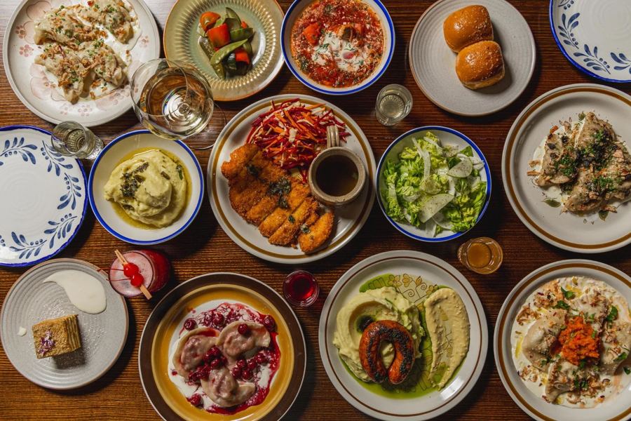 Dinner at a Ukrainian social enterprise restaurant