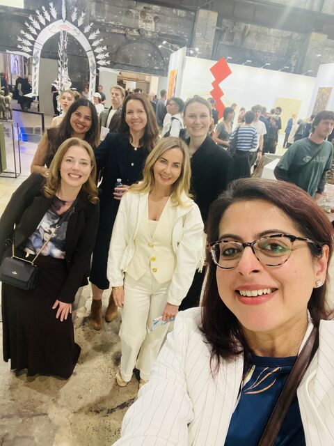 Beautiful curated group of women enjoying art while building connection